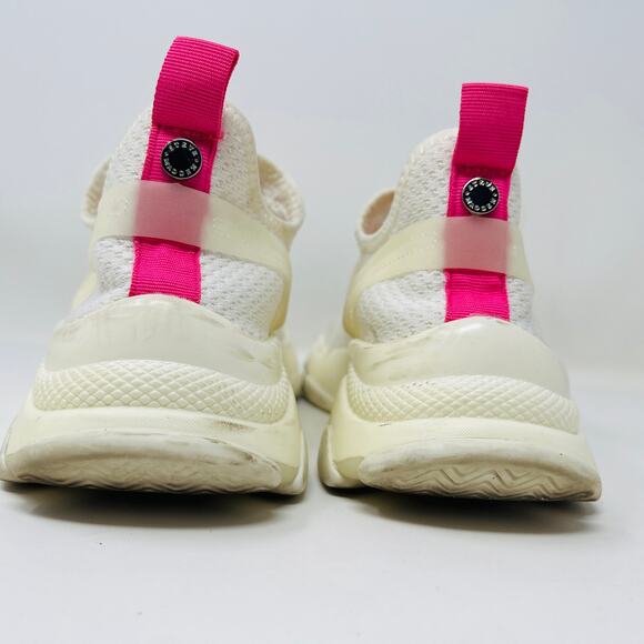 Steve Madden Myles Sneaker Lace Up Shoe White Pink - 7.5 - Picture 5 of 7